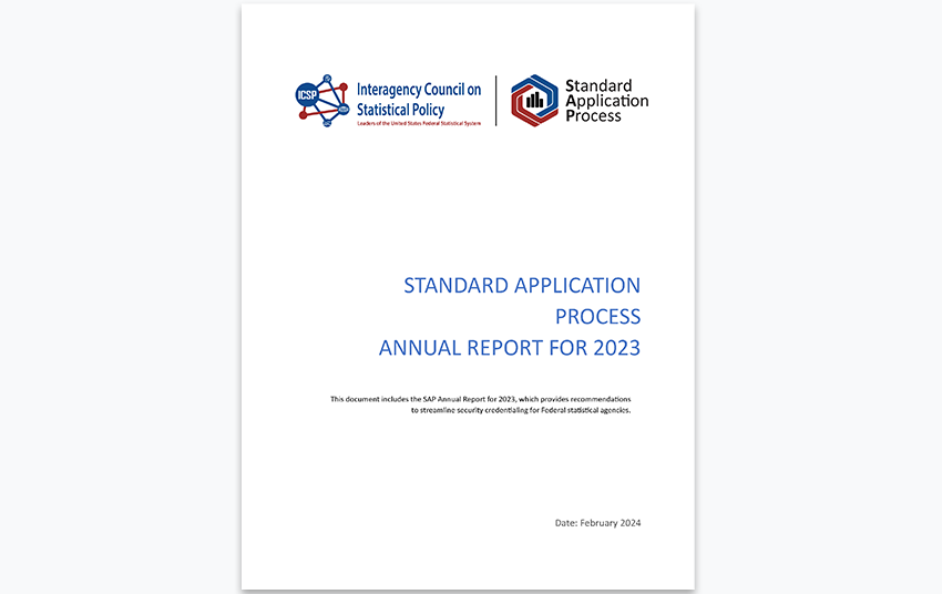 Standard Application Process Annual Report Calendar Year 2023.