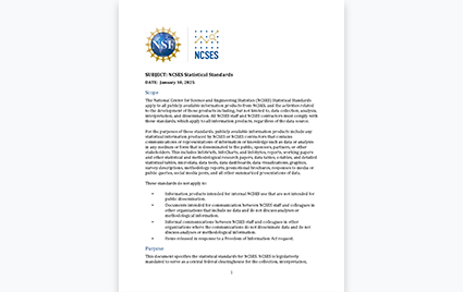 NCSES Statistical Standards.