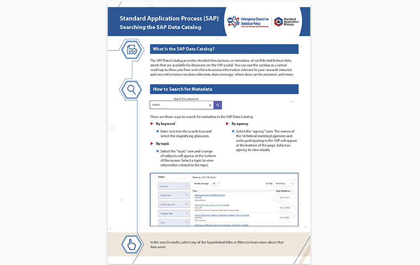 Standard Application Process: Searching the SAP Data Catalog.