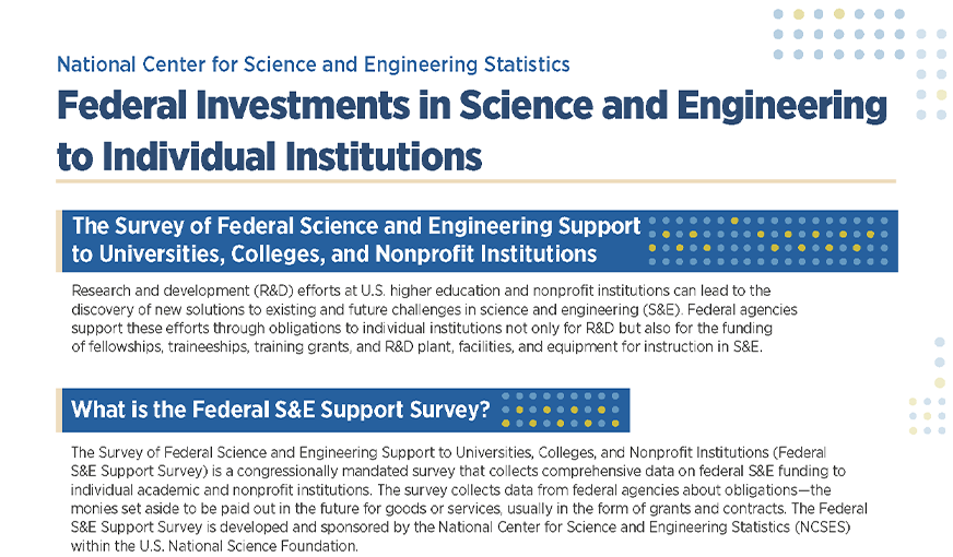 Federal S&E Support Survey Overview