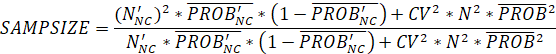 Formula for Sample Size