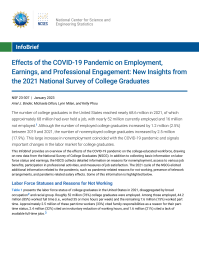 Effects of the COVID-19 Pandemic on Employment, Earnings, and Professional Engagement: New Insights from the 2021 National Survey of College Graduates.